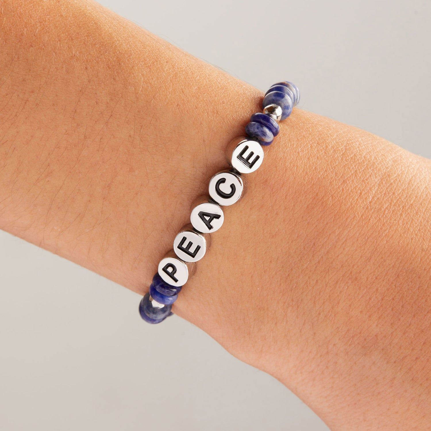 'Peace' Sodalite Stretch Bracelet