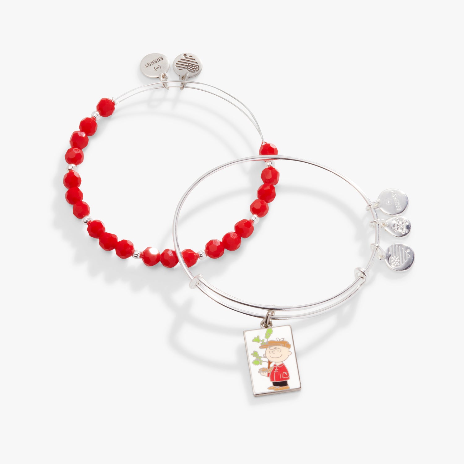 Peanuts™ Charlie Brown Christmas Tree Charm Bangle, Set of 2