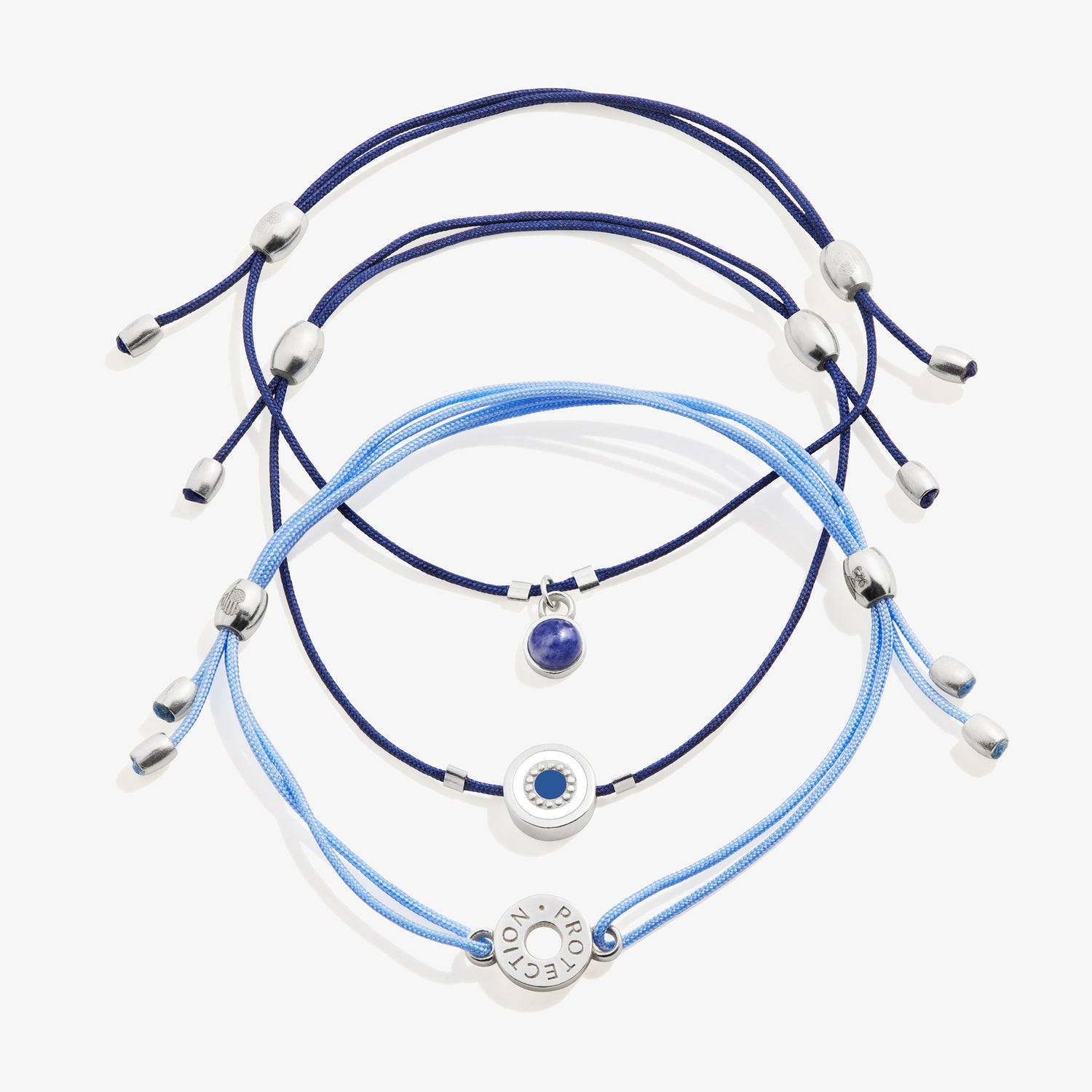 Protection Evil Eye Cord Bracelets, Set of 3