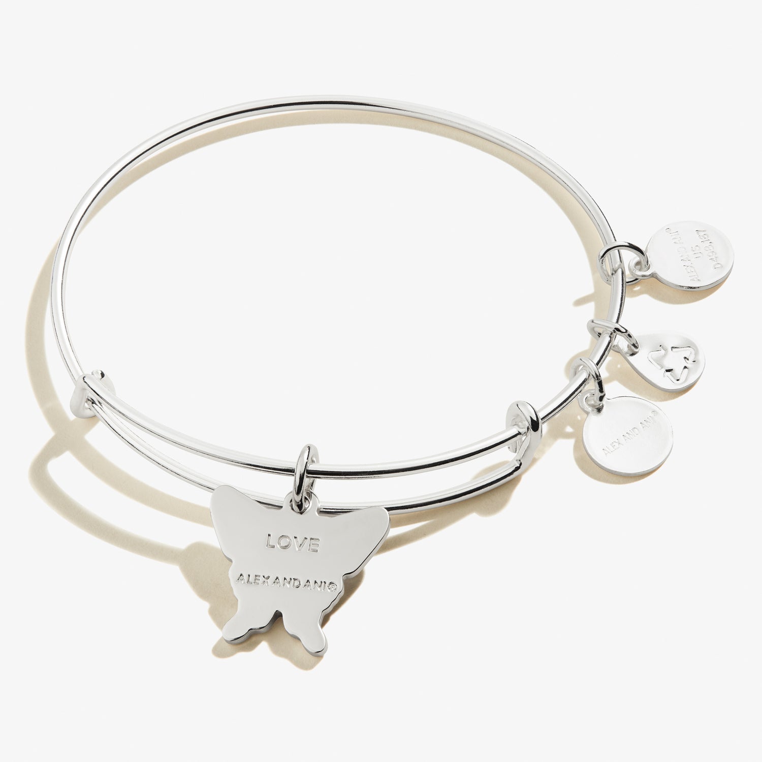 Rhetus Periander Butterfly Charm Bangle