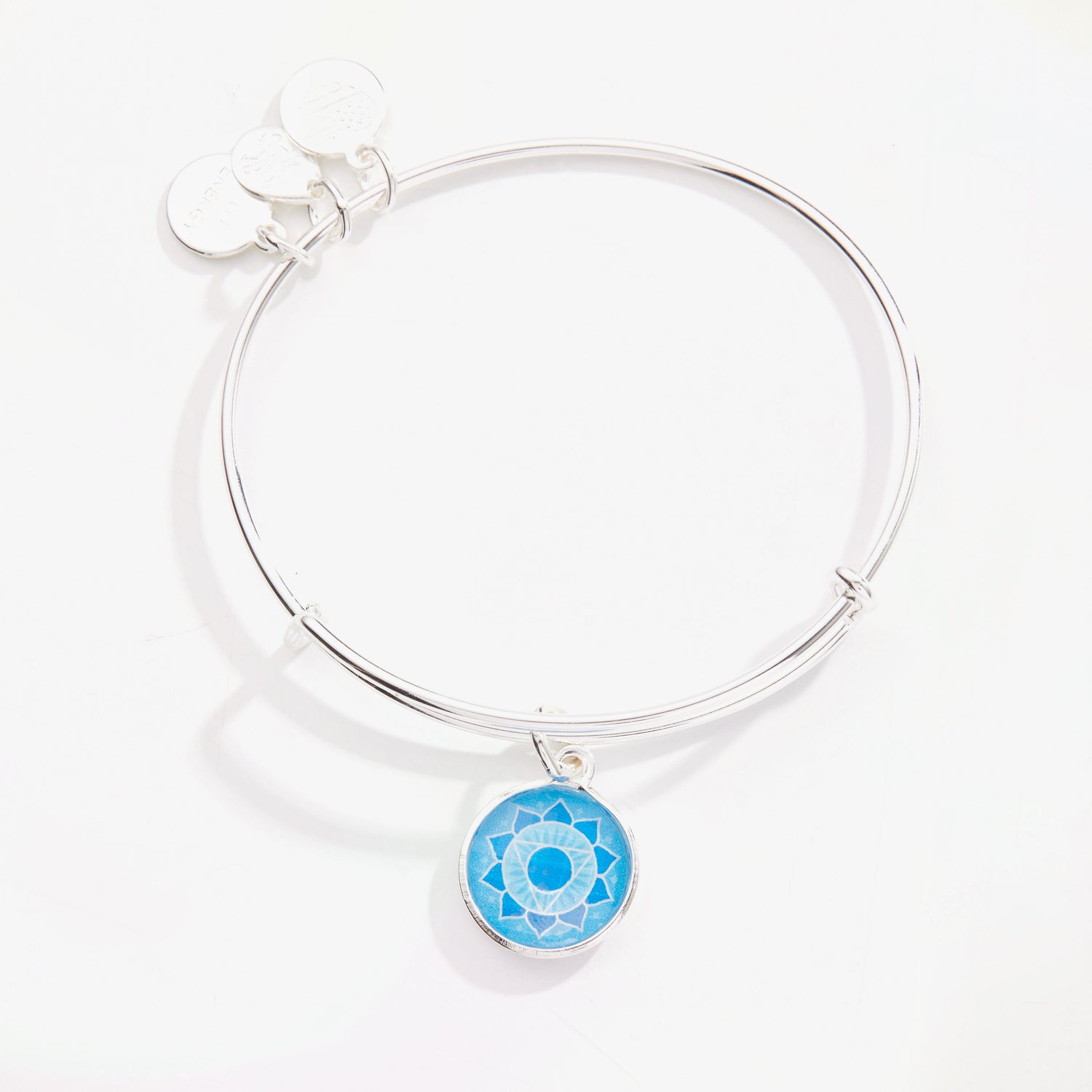 Throat Chakra Charm Bangle Bracelet