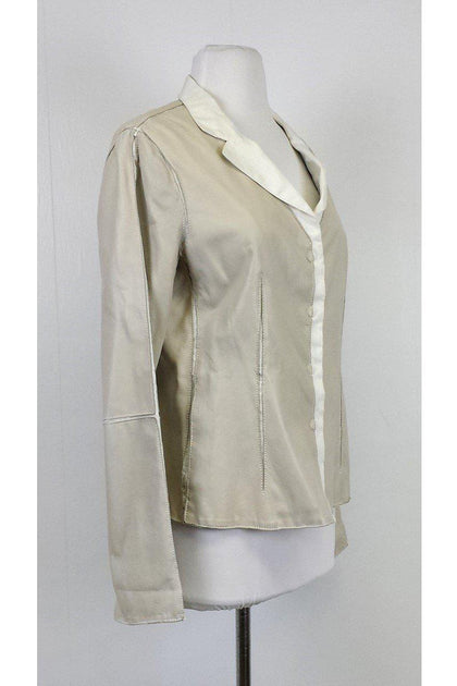 Armani Collezioni - Tan Leather Jacket Sz 10