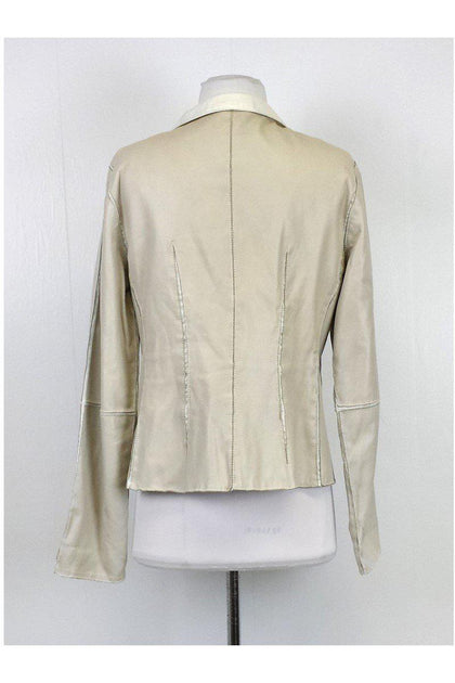 Armani Collezioni - Tan Leather Jacket Sz 10