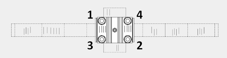 U-bolt tightening sequence