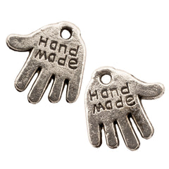 Tibetan Silver "Handmade" Engraved Palm Charm Pendant