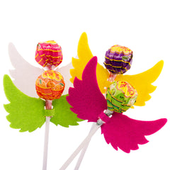 Colorful Felt Angel Wing Lollipop Tag/Candy Holder for Parties/Baby Shower