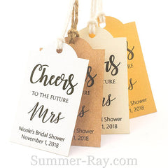 Personalized Cheers to the Future Mrs Bridal Shower Gift Tags