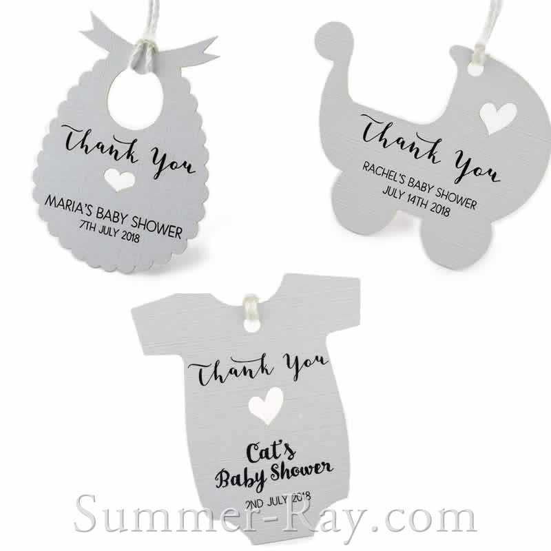 baby shower onesie favor tags
