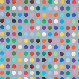 108" Quilt Back - Grey Many Colored Dots 108" Wide Backing