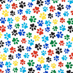 108" Quilt Back - White Paws 108" Wide Backing