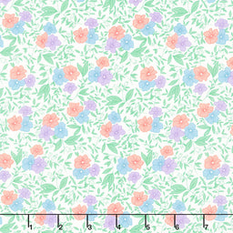 30's Playtime - Friendly Blooms Eggshell Yardage