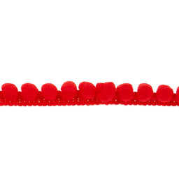 Baby Pom Fringe - Red Trim Primary Image