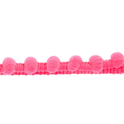 Baby Pom Fringe - Fuschia Trim Primary Image