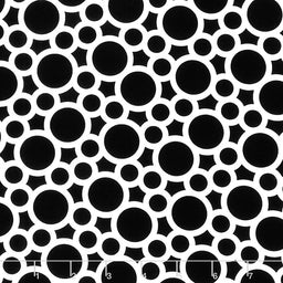 A Groovy Garden - Circles Black Yardage