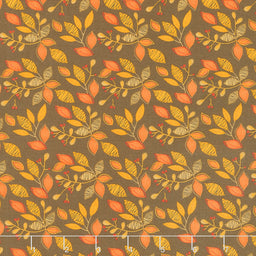 Adel in Autumn - Leaves Chocolate Yardage