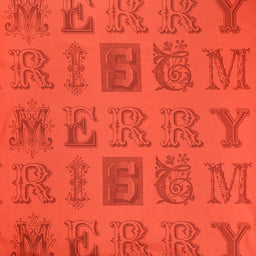 All About Christmas - Typography Red Yardage