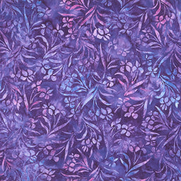 Artisan Batiks Evening Glow - Flowers Purple Yardage