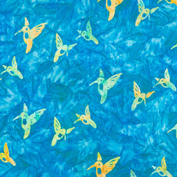 Artisan Batiks Hummingbird Lane - Birds Turquoise Yardage