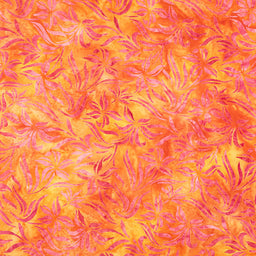 Artisan Batiks Hummingbird Lane - Flowers Saffron Batik Yardage
