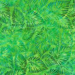 Artisan Batiks - Totally Tropical Palm Leaf Island Green Yardage