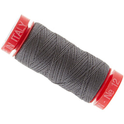 AURIfil 12 WT Cotton Small Spool Thread Dark Grey Primary Image