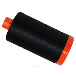 Aurifil 50 WT Cotton Mako Large Spool Thread Black