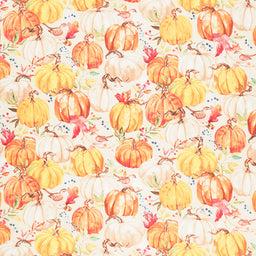 Autumn Day - Packed Pumpkins Tan Yardage