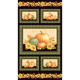 Autumn Elegance - Pumpkin Black Metallic Panel