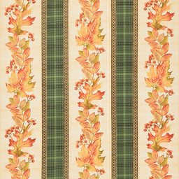 Autumn Elegance - Stripe Bique Multi Metallic Yardage