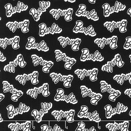 Barbie - Words Black Yardage Primary Image