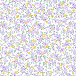 Basket of Blooms - Flower Patch Lavender Yardage