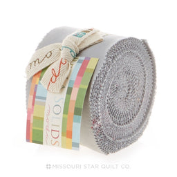 Bella Solids Silver Junior Jelly Roll