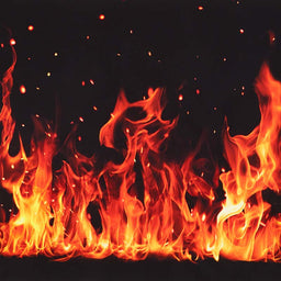 Blaze - Flame Border Digitally Printed Yardage
