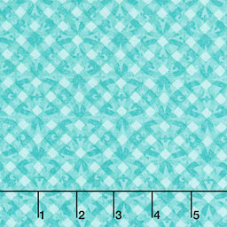 Bloom On - Geo Aqua Yardage