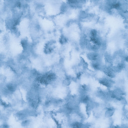 Blue Breeze - Watercolor Texture Blue Yardage