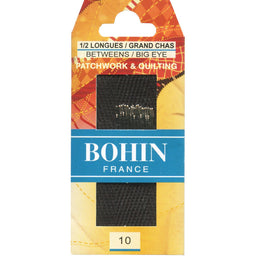 Bohin Between Quilting Big Eye Needles - Size 10