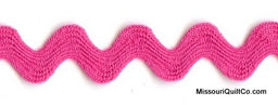 Bright Pink Ric Rac Large (3/4" Poly)