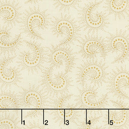 Butter Churn Basics - Spiked Paisley Cream Yardage