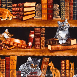 Cats - Cats in Library Yardage