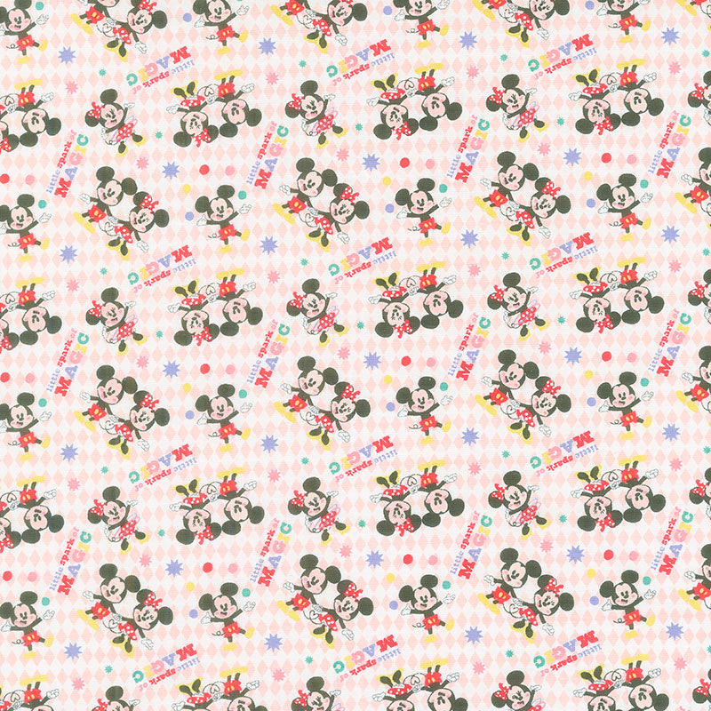Character Nursery Collection - Mickey Mouse Magic Pink Yardage
