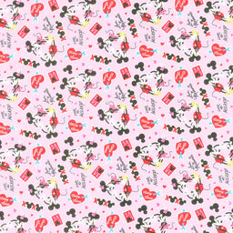 Character Valentine's Collection - Mickey Mouse Valentine XOXO Pink Yardage