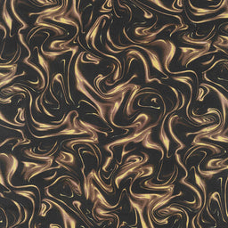 Chocolicious - Chocolate Bliss Chocolate Gold Digitally Printed Yardage