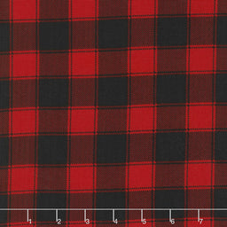 Christmas Cabin - Buffalo Check Red Yardage