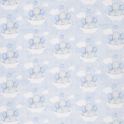 Comfy Flannel® - Elephants on Clouds Blue Yardage