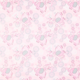 Comfy Flannel® - Elephants Pink Yardage Primary Image