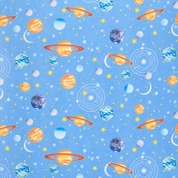 Comfy Flannel® - Planets Blue Yardage