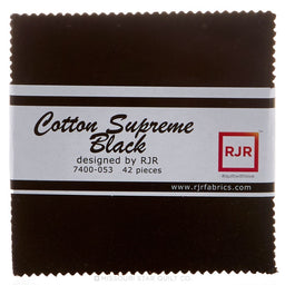 Cotton Supreme Solids Black Charm Pack