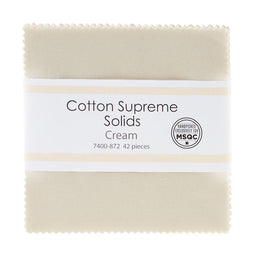 Cotton Supreme Solids Cream Charm Pack