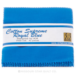 Cotton Supreme Solids Royal Blue Charm Pack