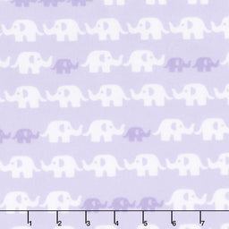 Cozy Cotton Flannels - Pink Elephants Lavender Yardage Primary Image